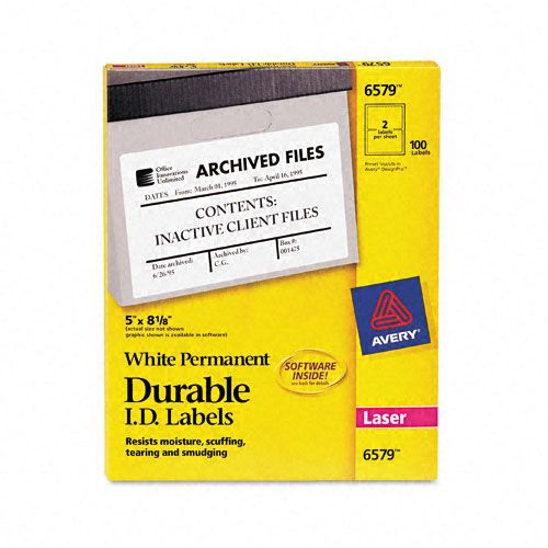 Avery Laser Printer Permanent White Durable ID Labels at Kmart.com