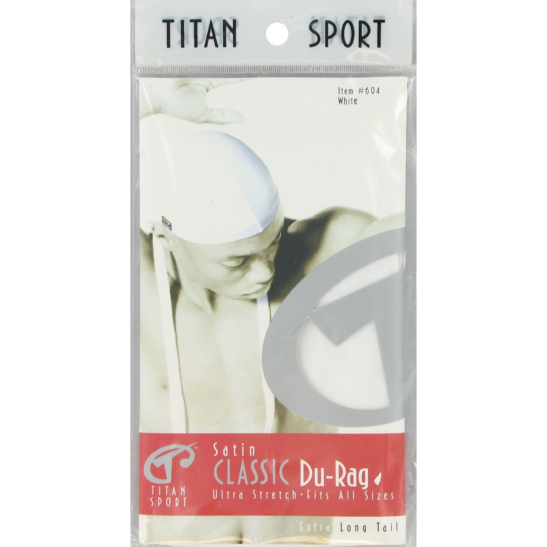 Titan Sports Satin Classic Du-Rag Ultra Stretch Fits All Sizes White