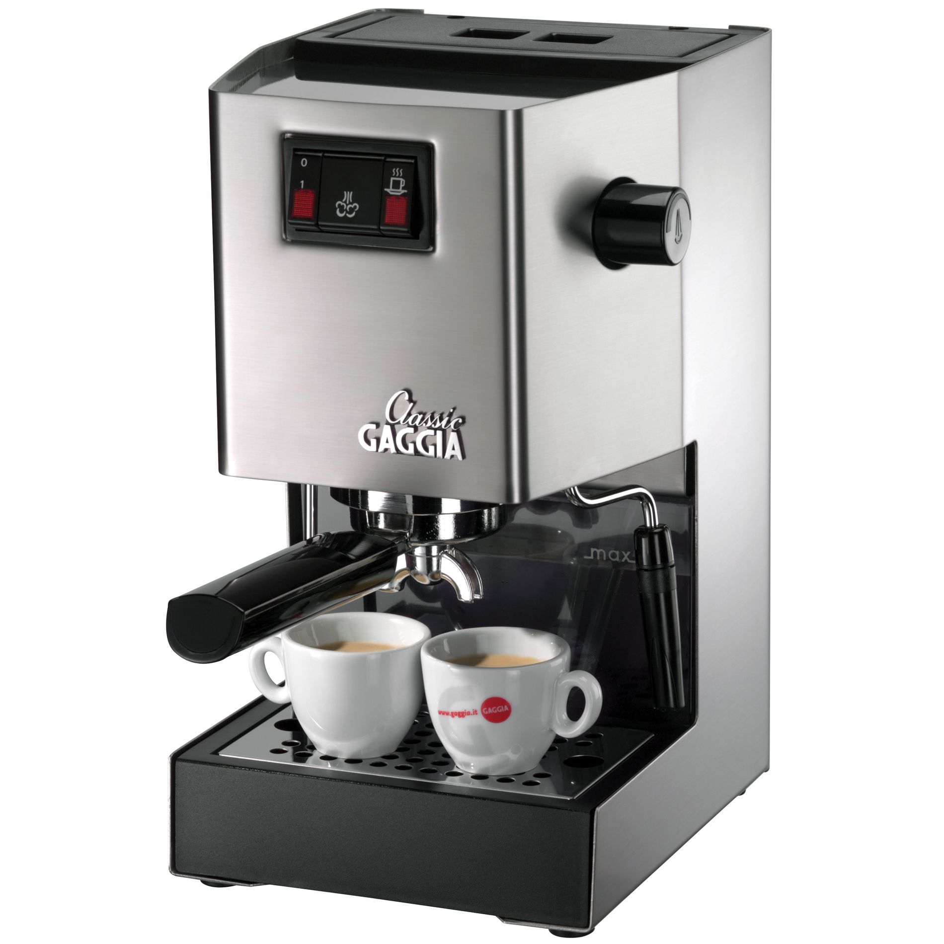 Classic Brushed Stainless Steel Semi-Automatic Espresso Machine