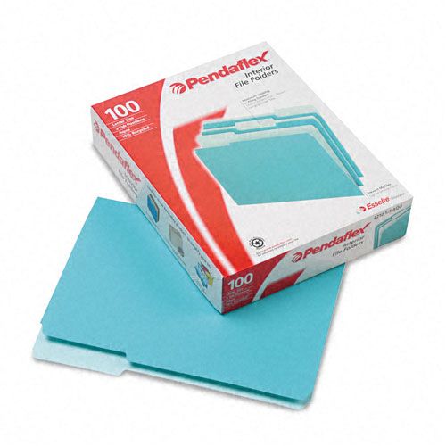 Pendaflex 1/3 Cut Top Tab Letter File Folders, Aqua, 100/Box at Kmart.com
