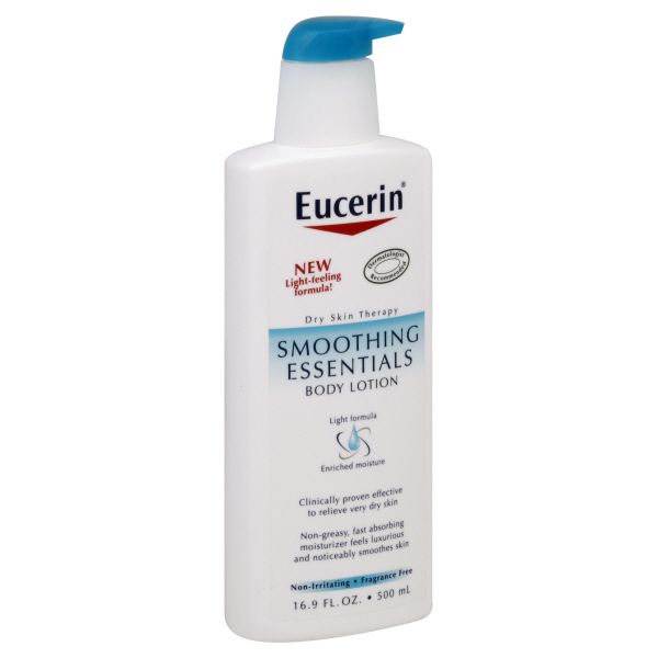 Eucerin Smoothing Essentials Body Lotion, Light Formula, 16.9 fl oz (500 ml)