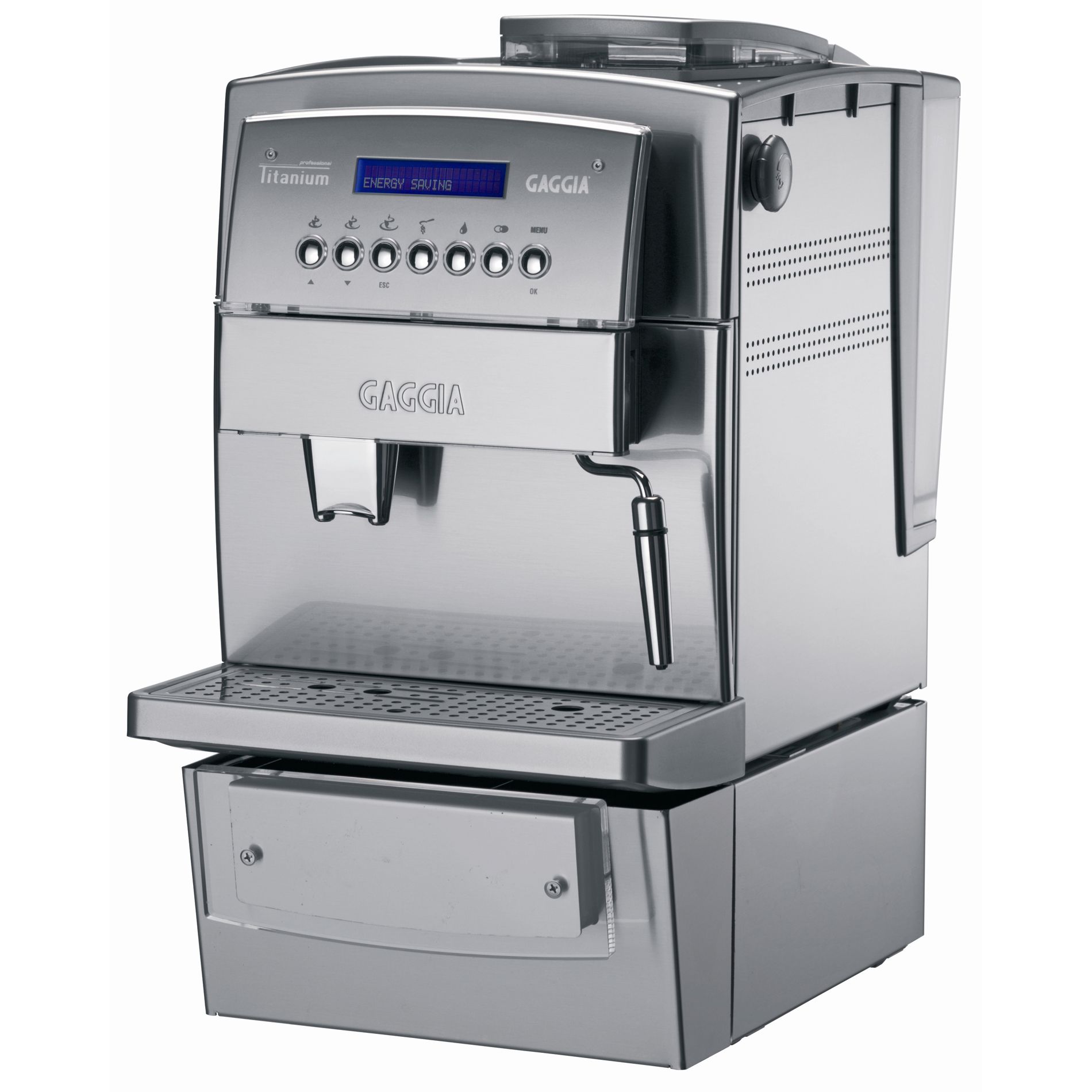 Titanium Office Super Automatic Espresso Machine - Silver & Stainless Steel