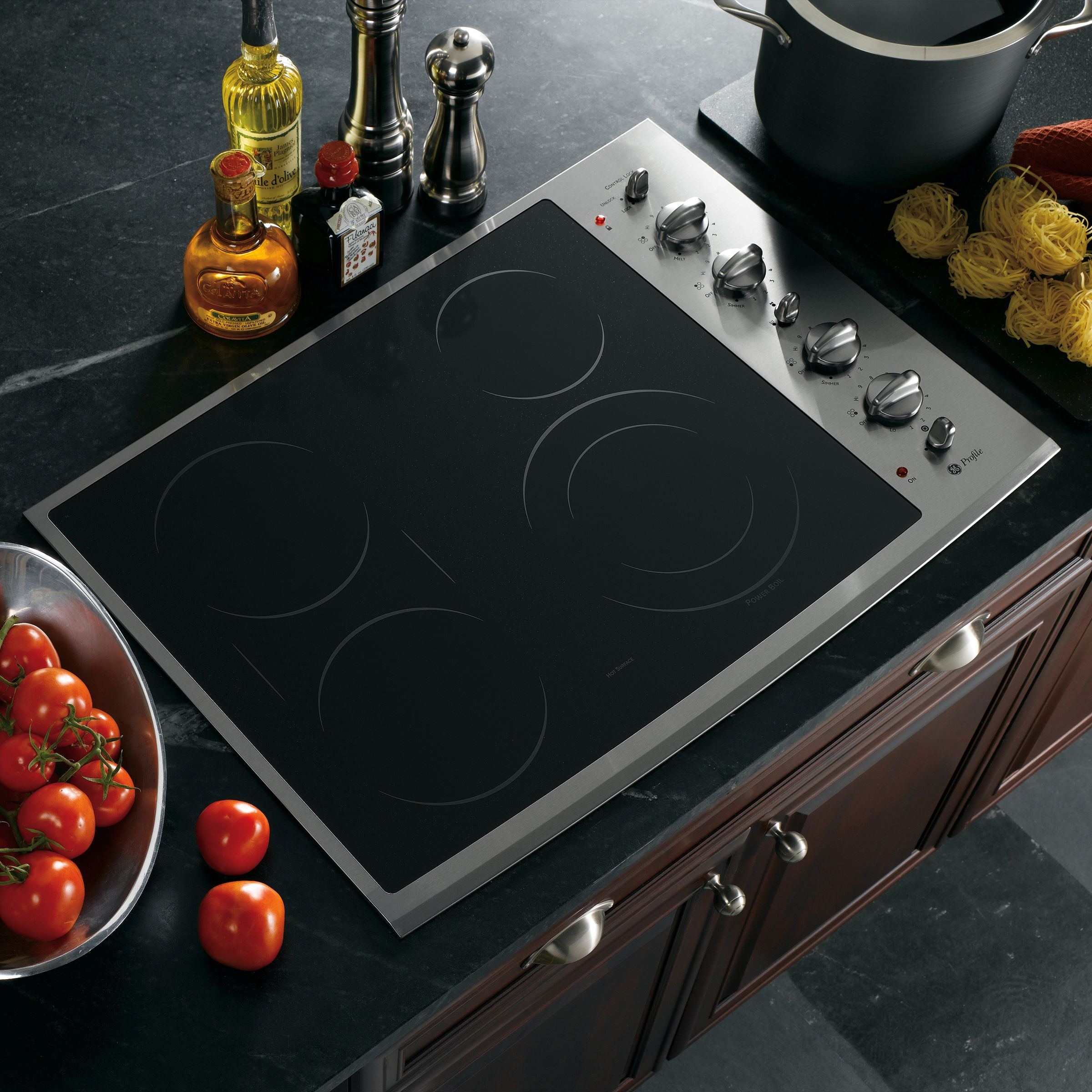 GE Profile Series PP932SMSS 30" Built-In Electric Cooktop - Stainless Steel 30 Electric Cooktop Stainless Steel