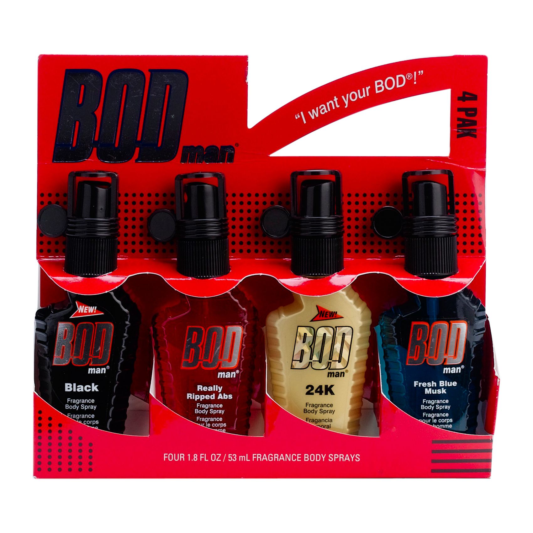 BOD Man 4-Pack Body Sprays at Kmart.com