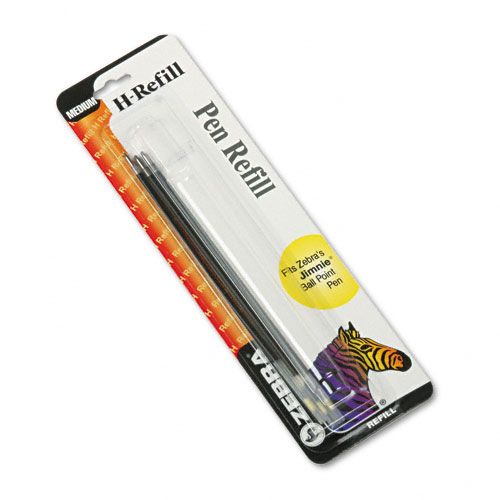 Zebra Jimnie LH Pen Refills, Medium, Black