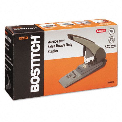 Stanley Bostitch B380HDBLK B380HD-BLK Auto 180 Hvy-Duty Stapler 180 Sheet Cap BLK/Beige