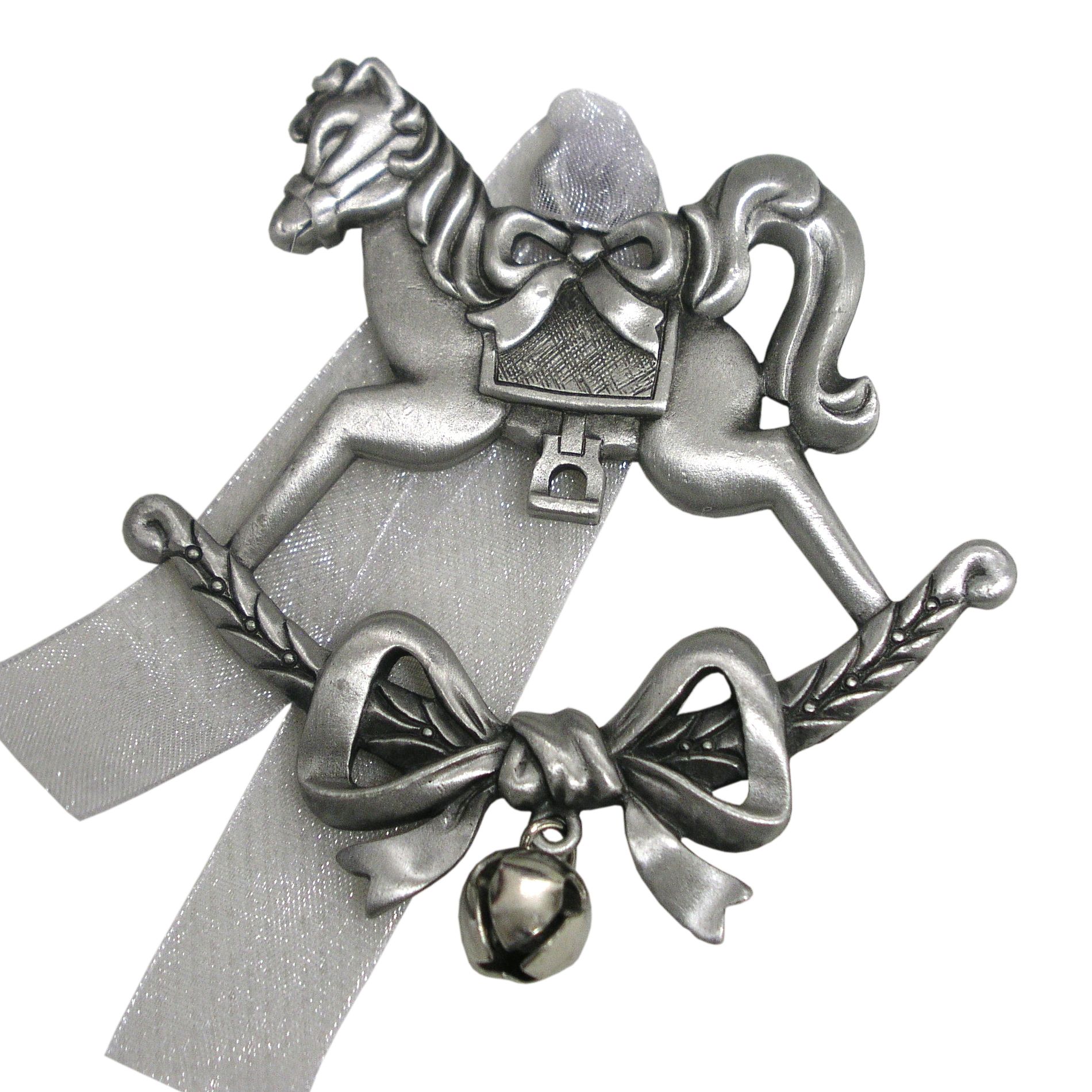 Genuine Pewter Rocking Horse Ornament                                                                                            at mygofer.com