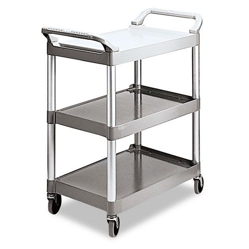 Rubbermaid Three-Shelf Economy Plastic Cart