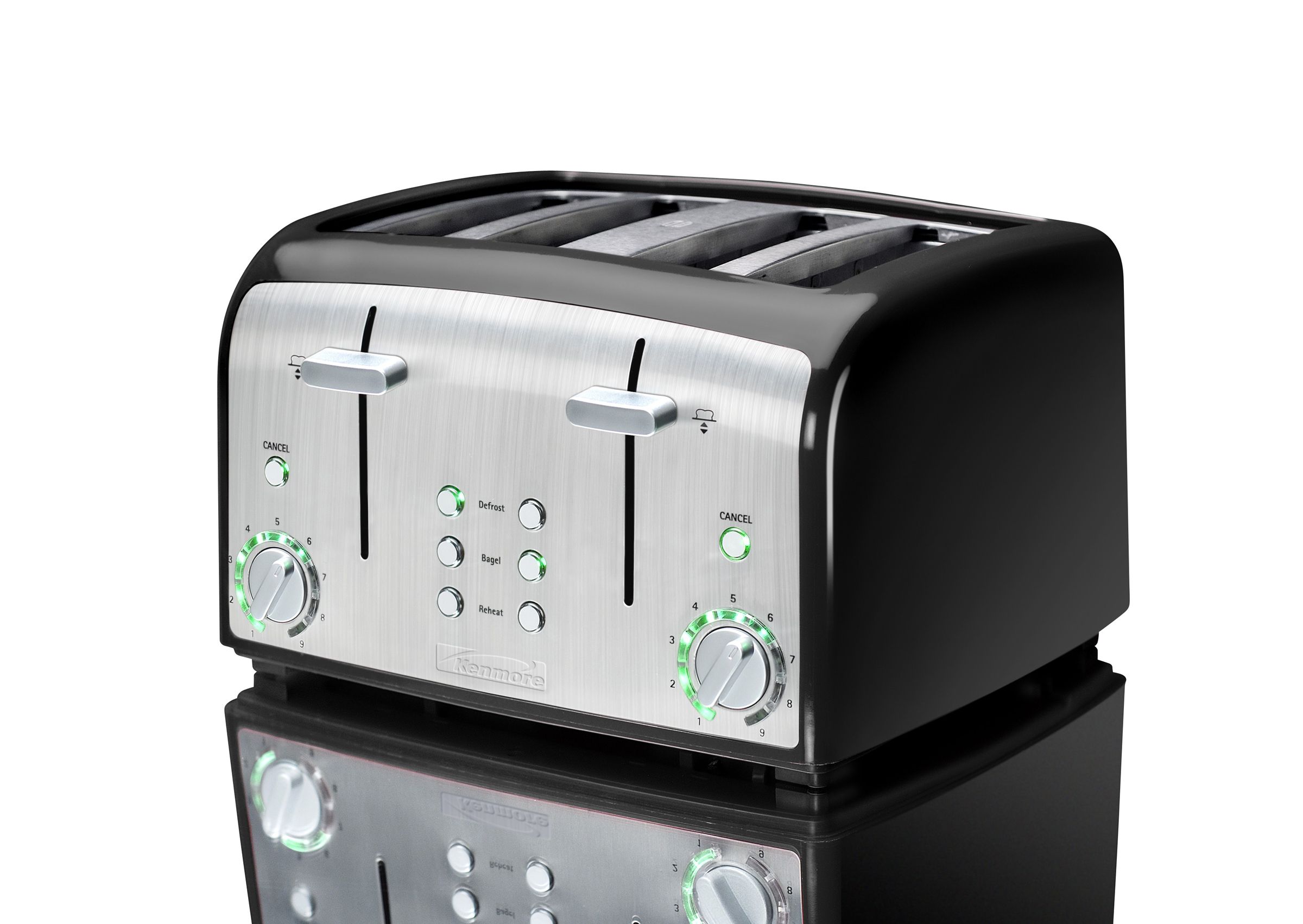 Kenmore 135401BLK Black and Stainless Steel 4Slice Toaster Sears