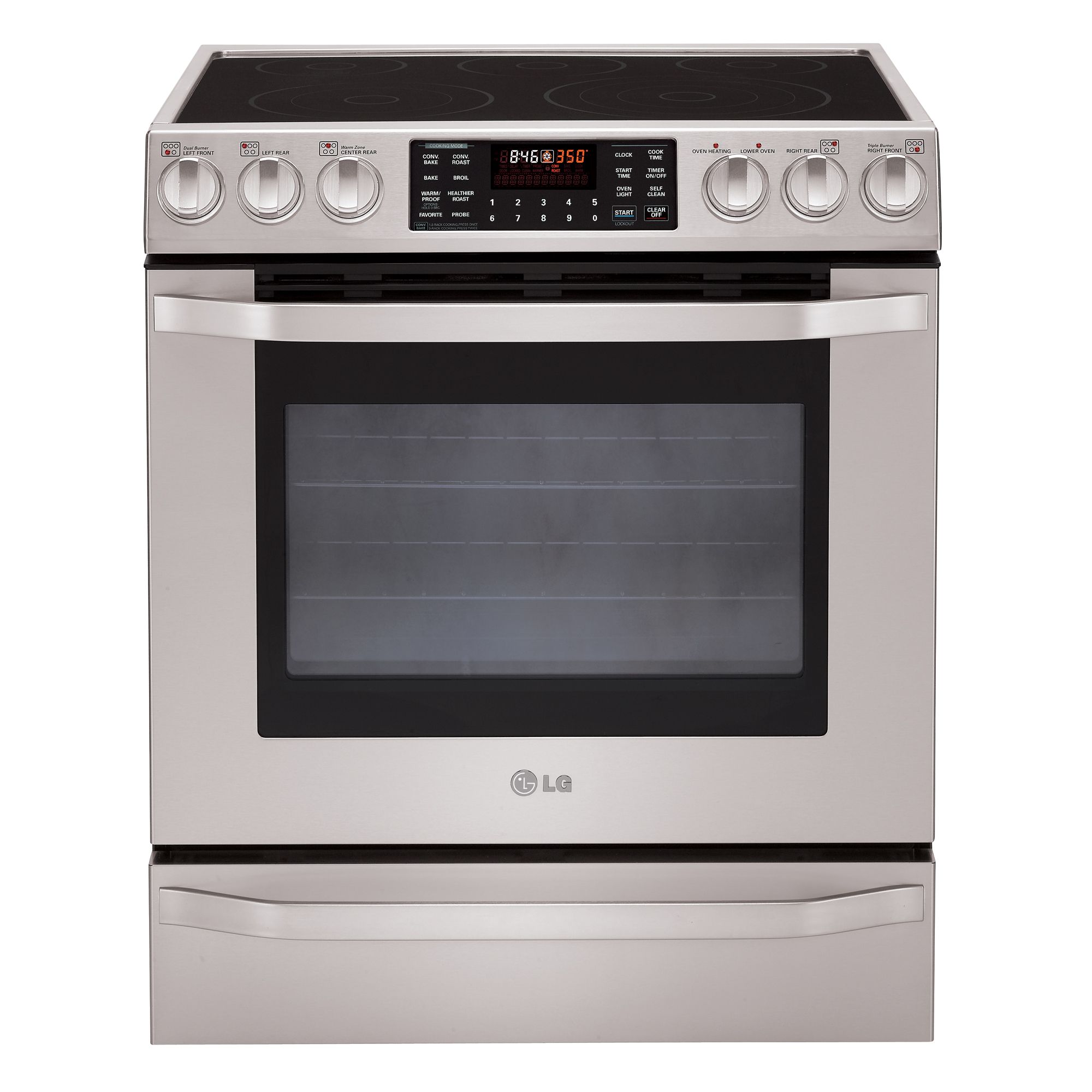 LG LSE3092ST 30" SlideIn Electric Range w/ Convection Stainless