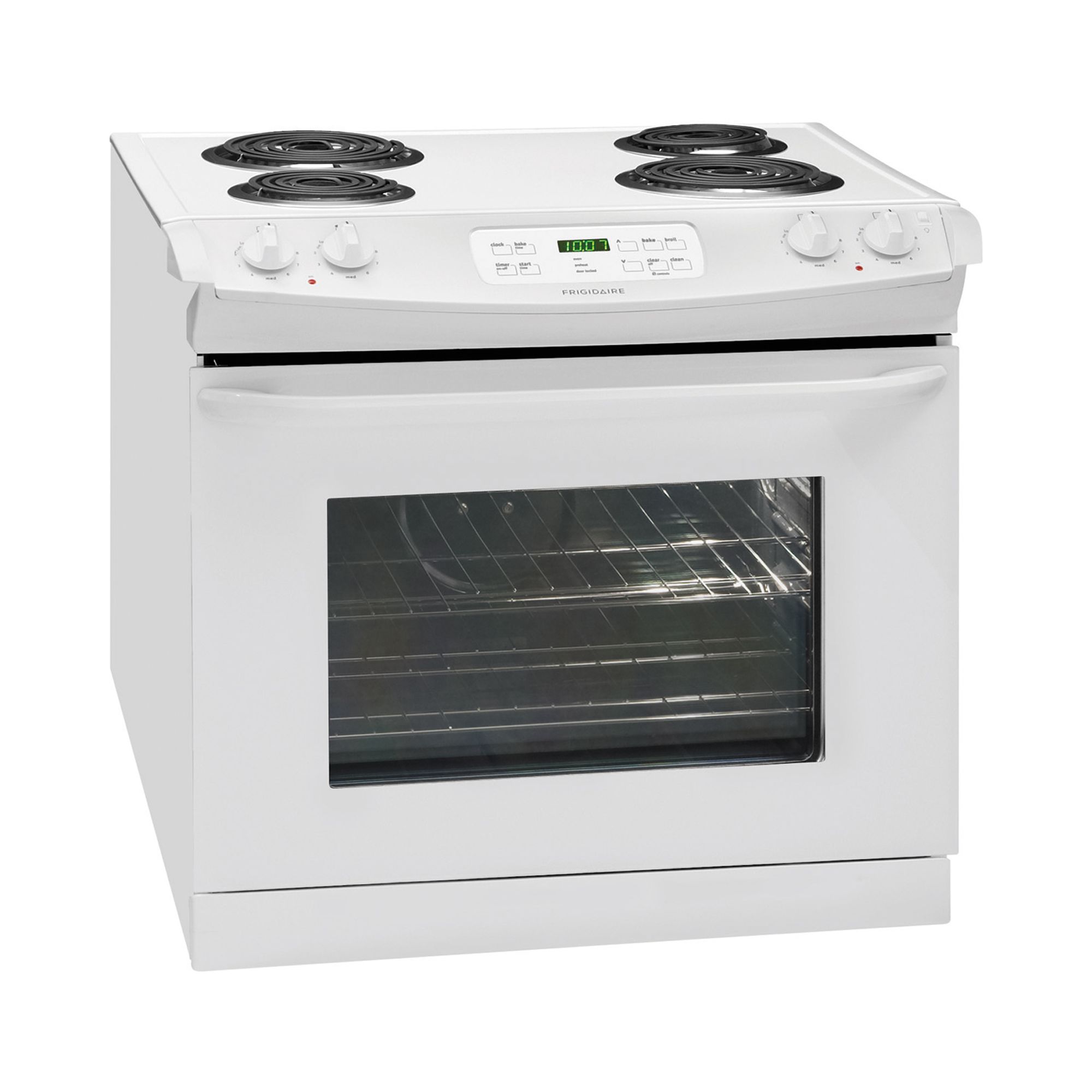 Frigidaire 30″ Selfclean Dropin Electric Range W/ Coil Cooktop
