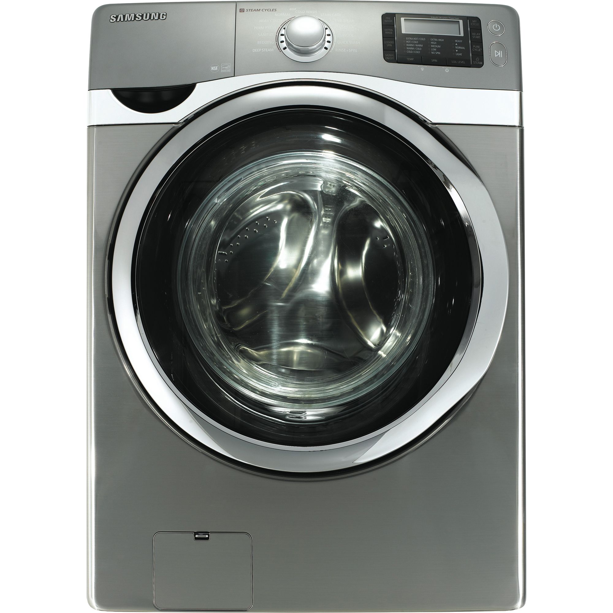 Samsung 4.3 cu. ft. High-Efficiency Front-Load Washer Steam, Stainless Steel (Model F520ABH)