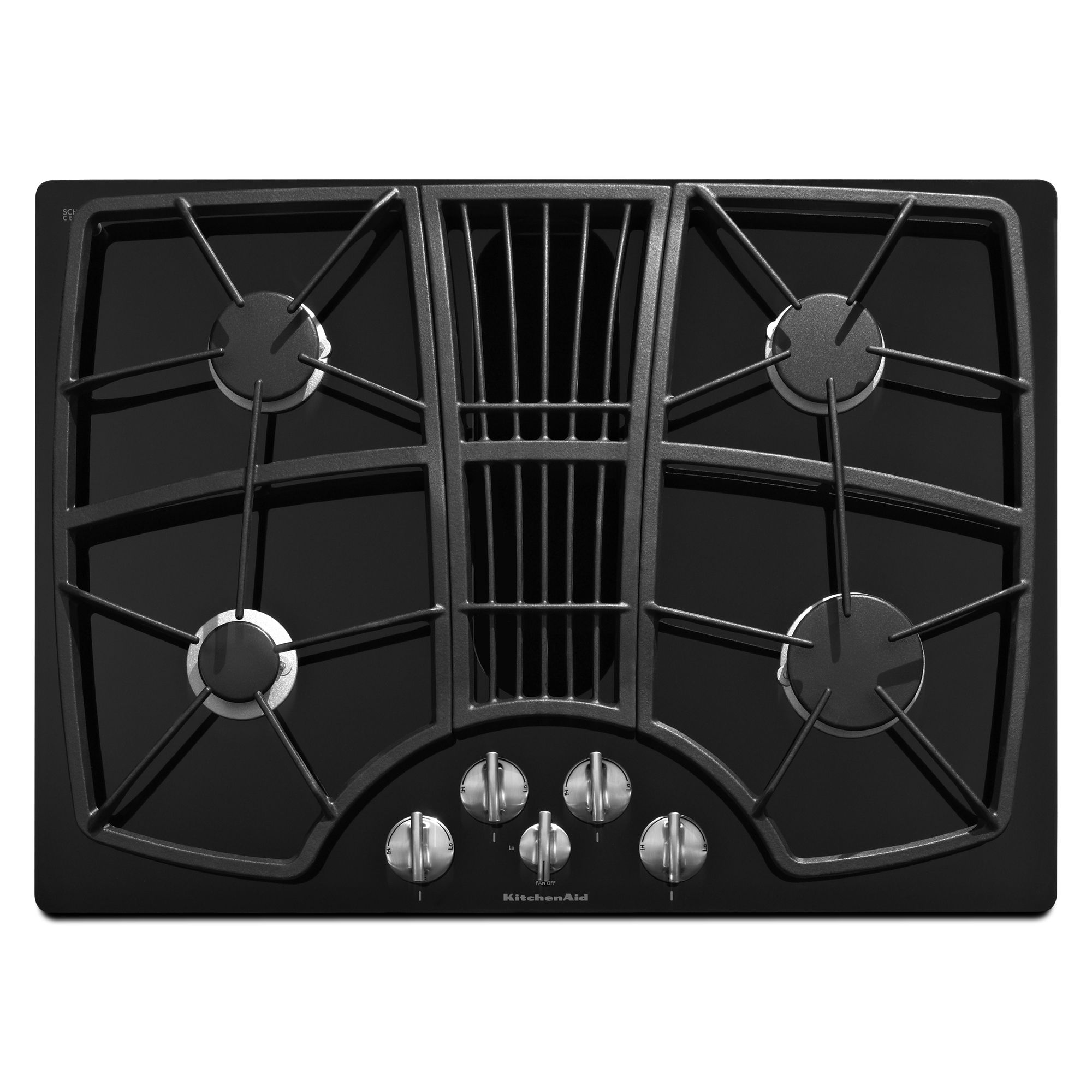 KitchenAid KGCD807XBL 30" 4Burner Downdraft Cooktop Sears Outlet