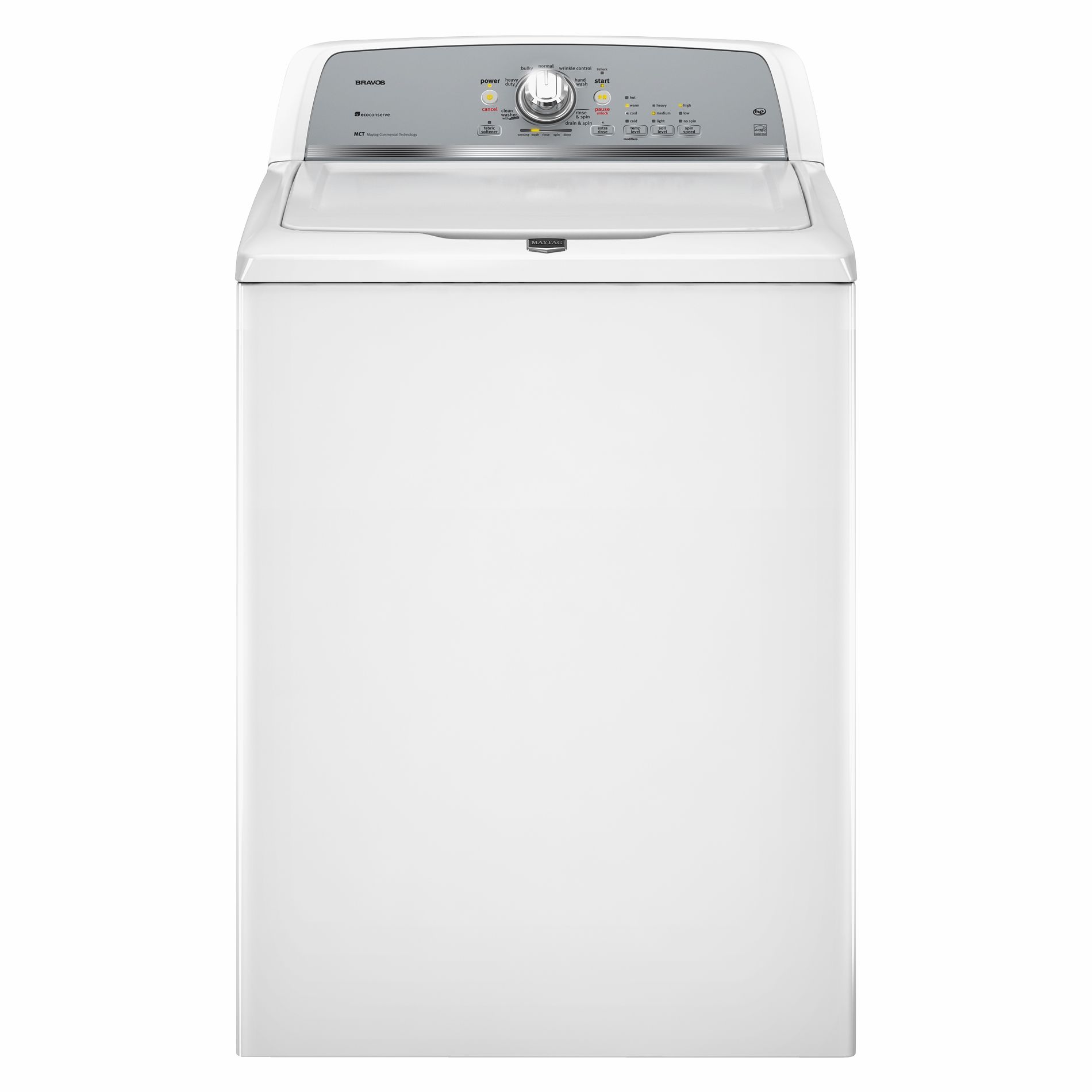 Maytag Bravos X 3.6 cu. ft. High-Efficiency Top-Load Washer w/ Low-Water Wash - White Less than 4 cu. ft.