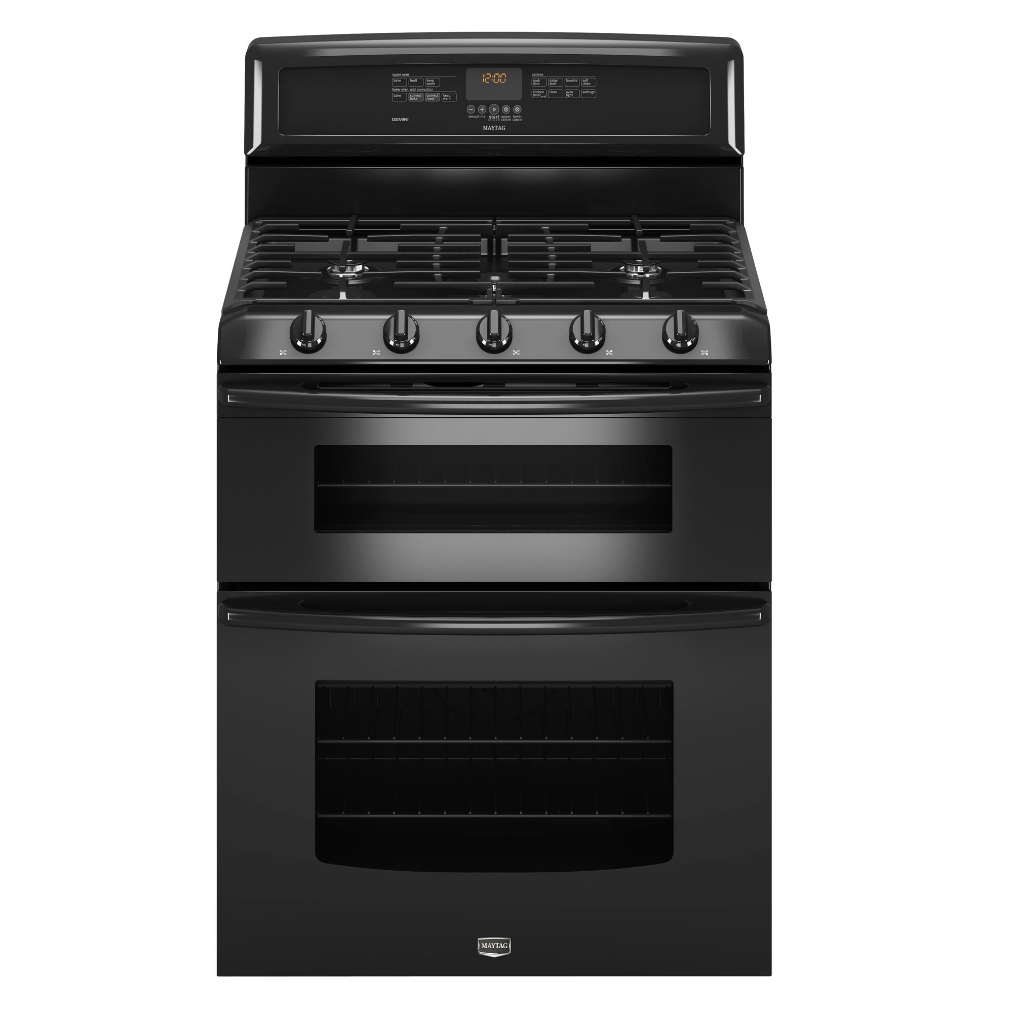 Maytag 6 cu. ft. Double Oven Gas Range w/ Convection Black Shop