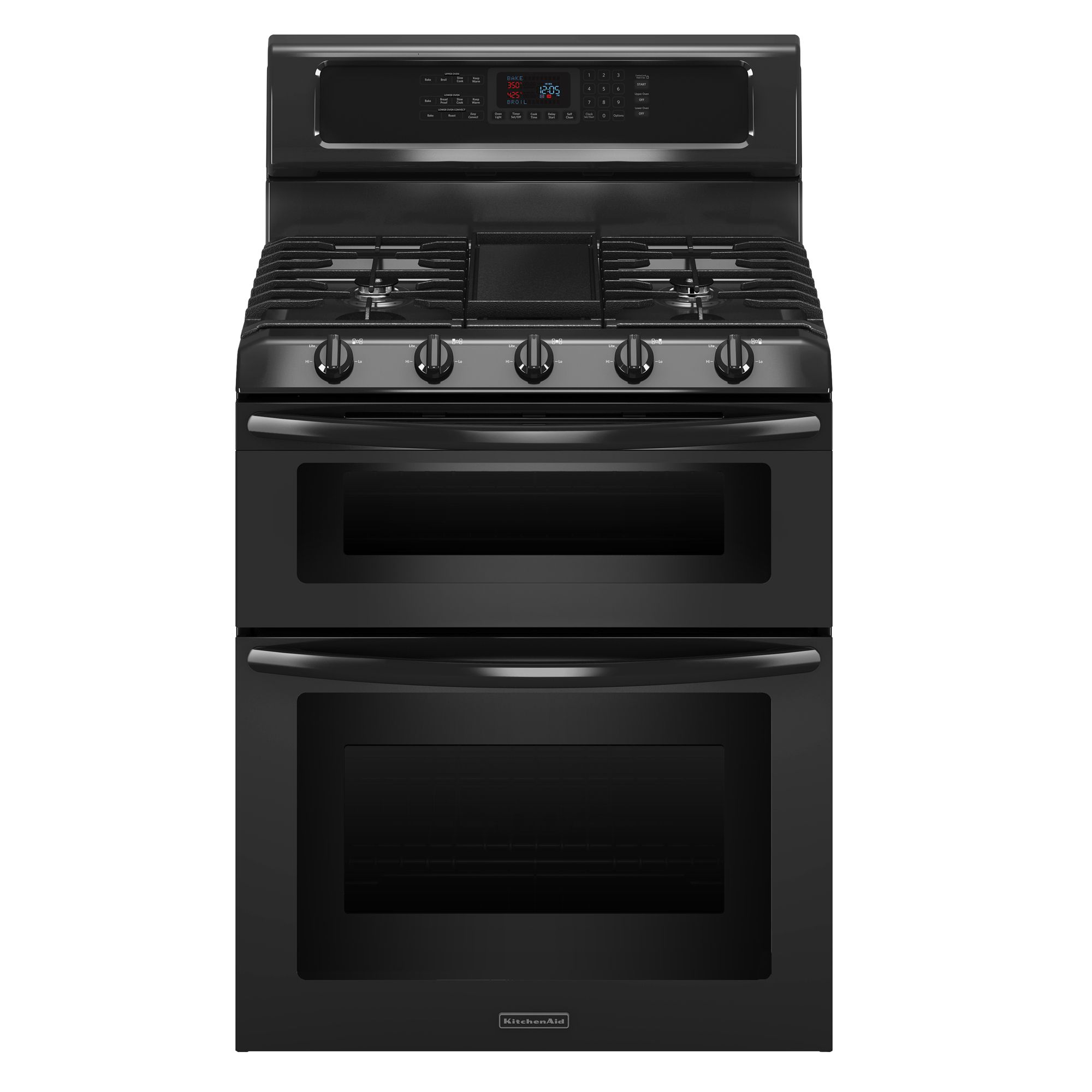 KitchenAid KGRS505XBL 6 cu. ft. Double Oven Gas Range Sears Outlet