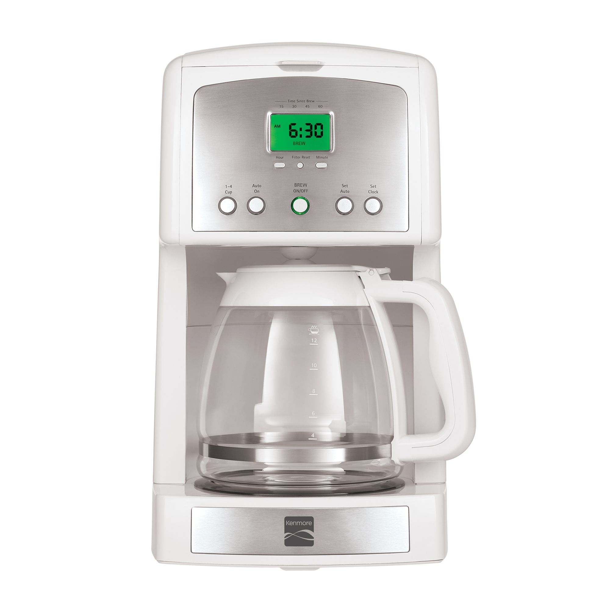Kenmore 238011 Elite® 12Cup Drip Coffeemaker, White Sears Outlet