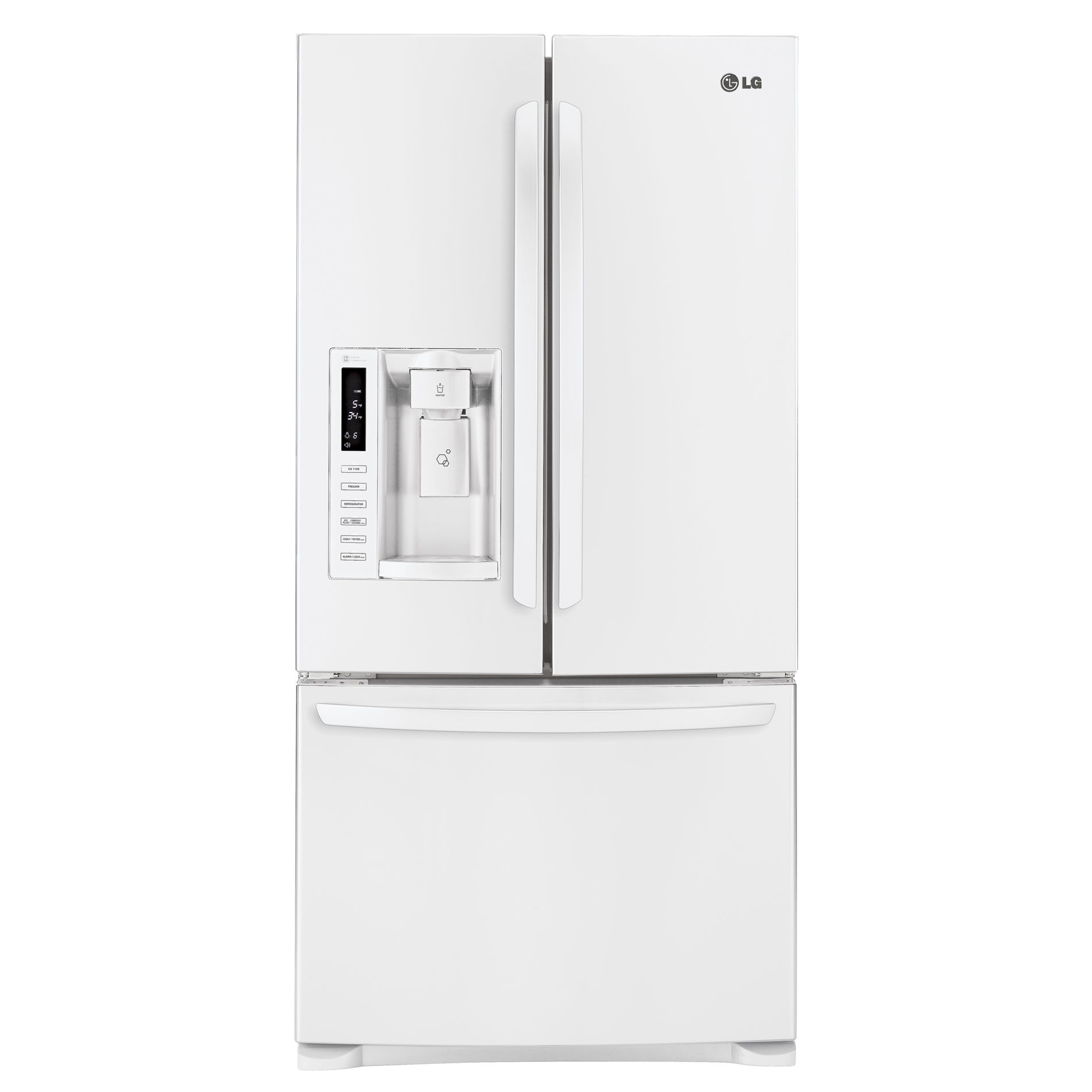 LG 25.0 cu. ft. French Door Bottom-Freezer Refrigerator White