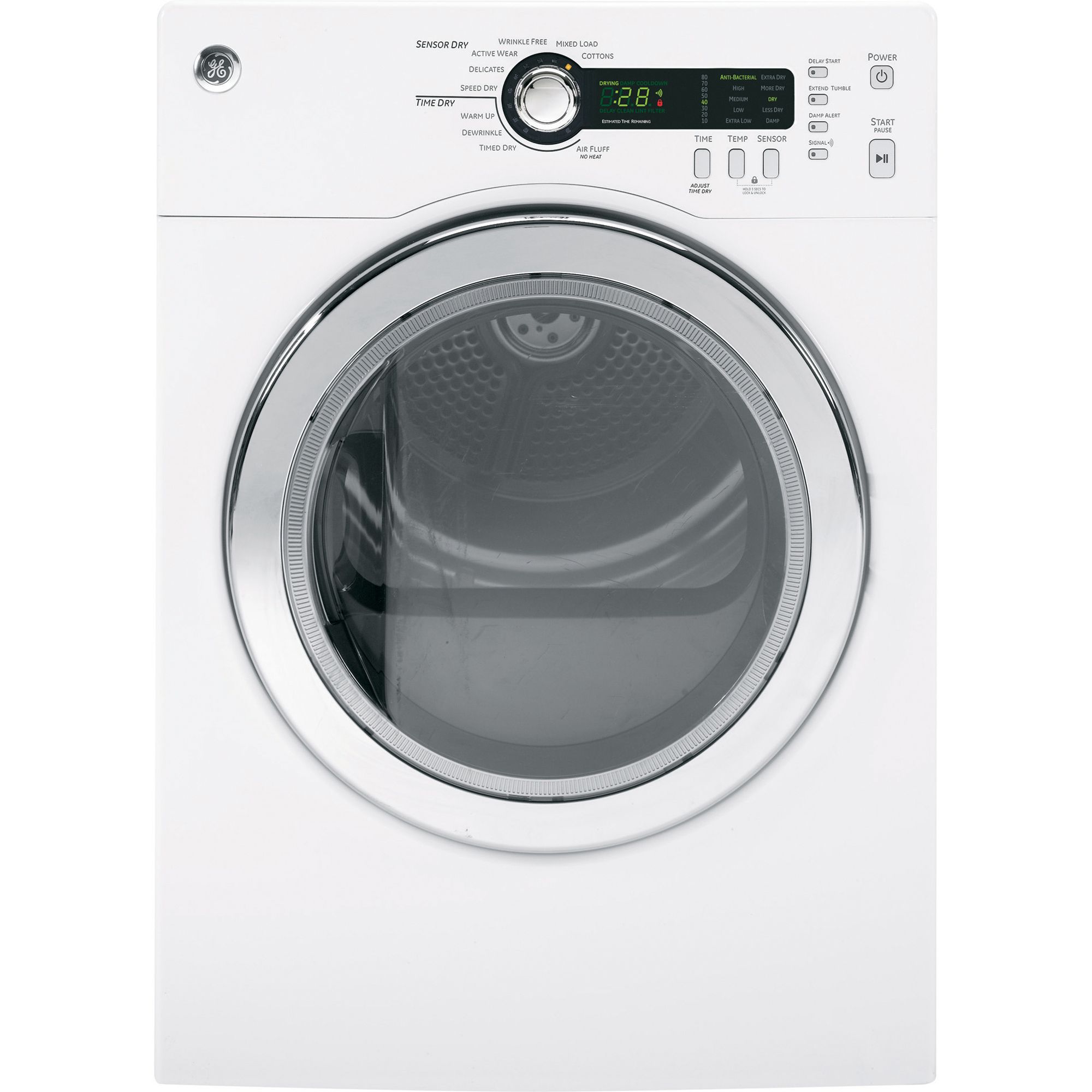 GE 4.0 cu. ft. 24 Electric Dryer White 4 cu.ft. - 5.9 cu.ft.