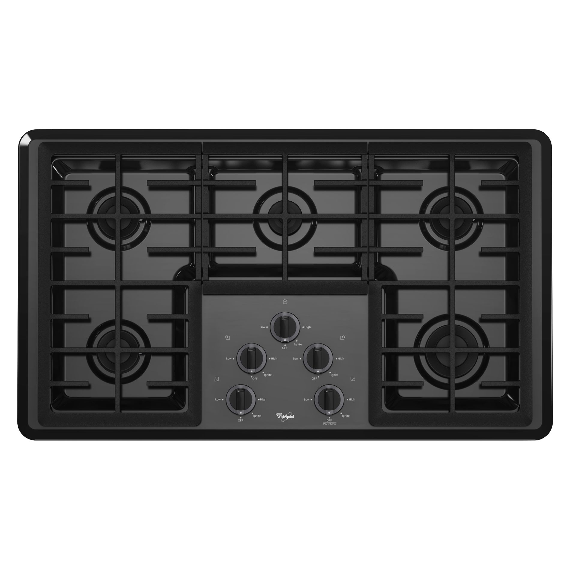 Whirlpool W5CG3625XB 36" Gas Cooktop Sears Outlet