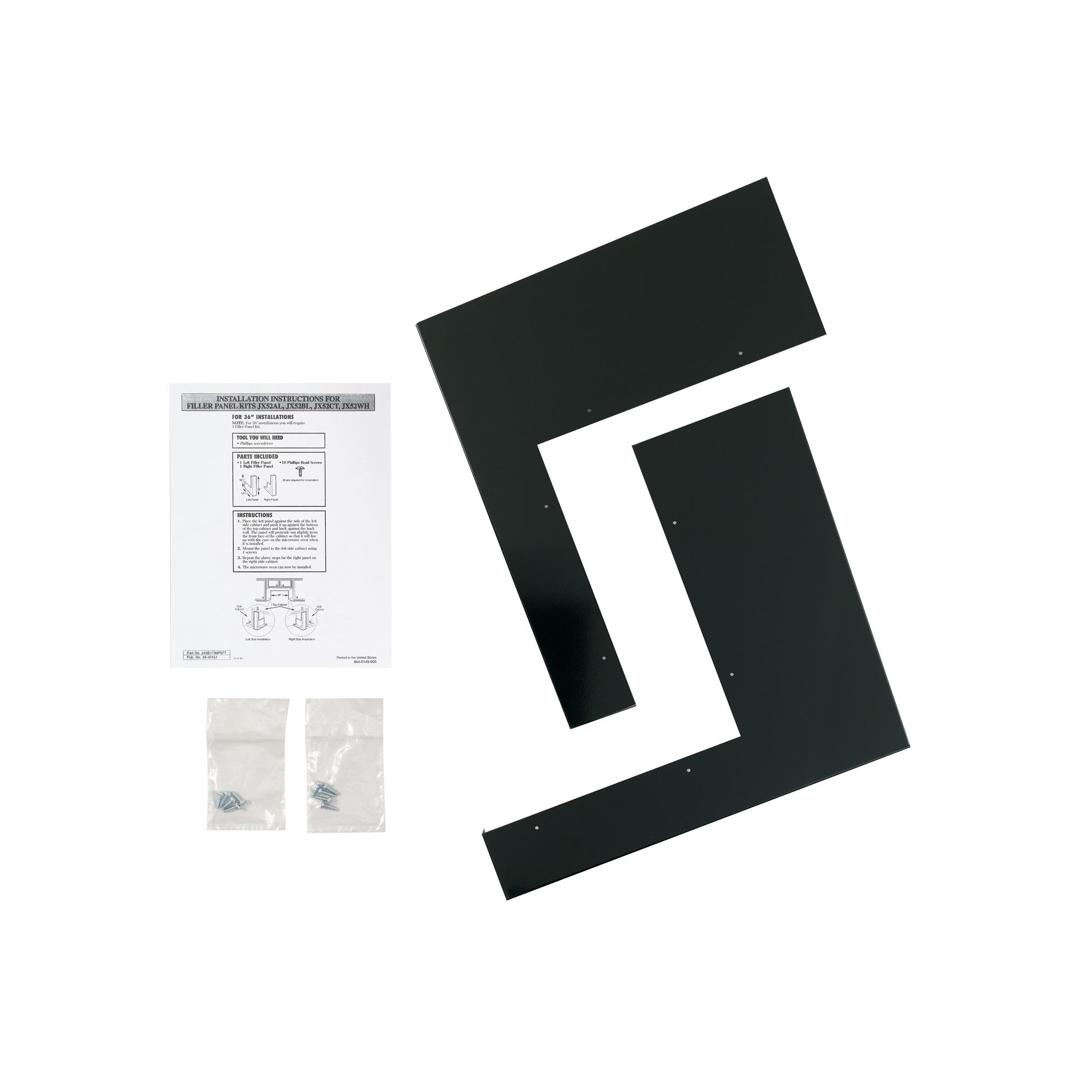 GE 15-7/8" Filler Panel Kit for Microwave Ovens (JX52WH) at Kmart.com