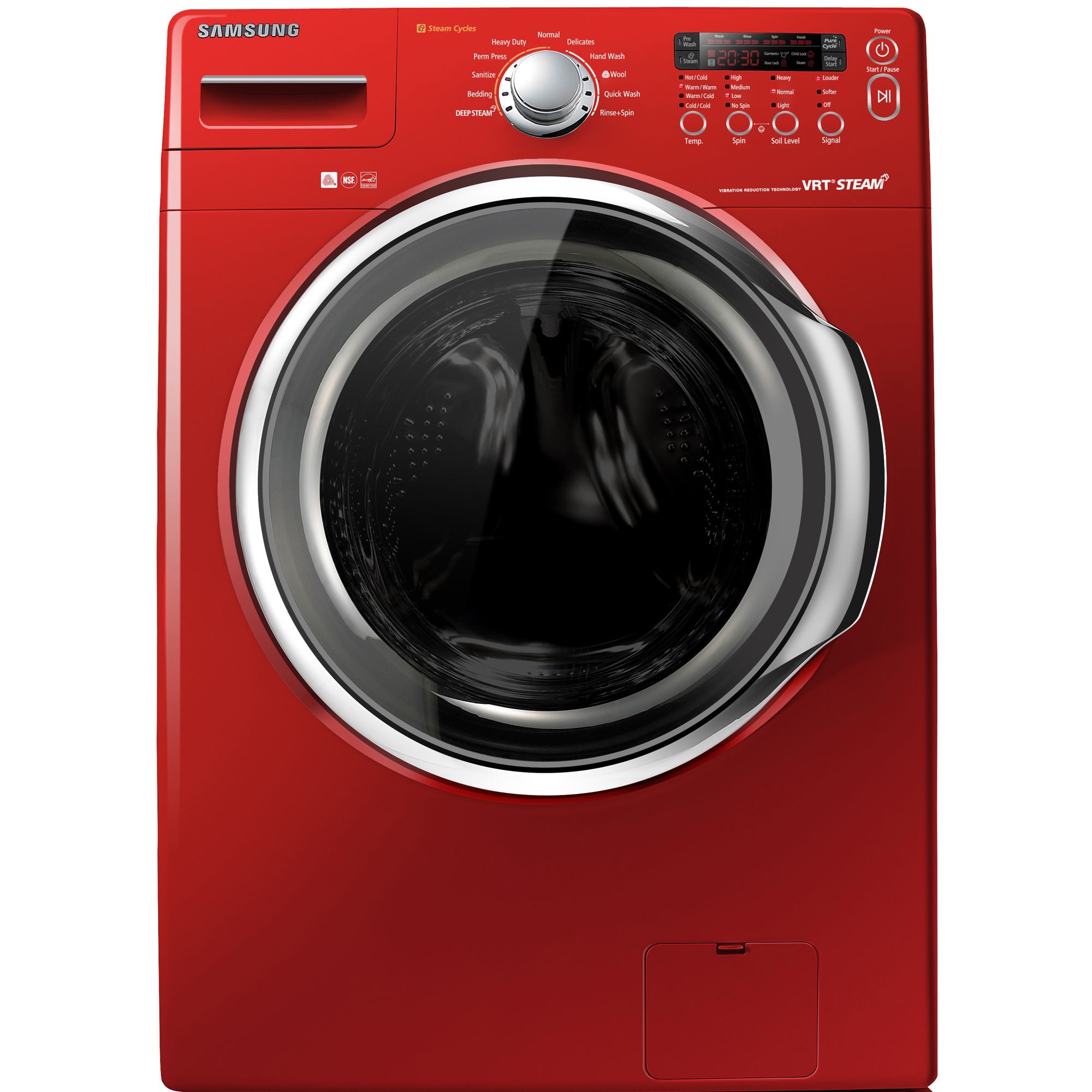 Samsung 3.7 cu. ft. High-Efficiency Front-Load Steam Washer, Red