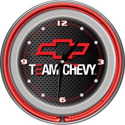 Team Chevy Racing 14 Inch Neon Clock