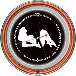 Trademark Shadow Babes - A Series - Clock w/ Two Neon Rings - Orange at Kmart.com