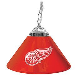 NHL Detroit Redwings 14 Inch Single Shade Bar Lamp