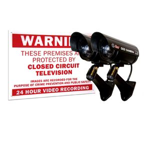 Q-See  QSSIGD2 2 Pack Decoy Surveillance Cameras with Warning Sign at Kmart.com