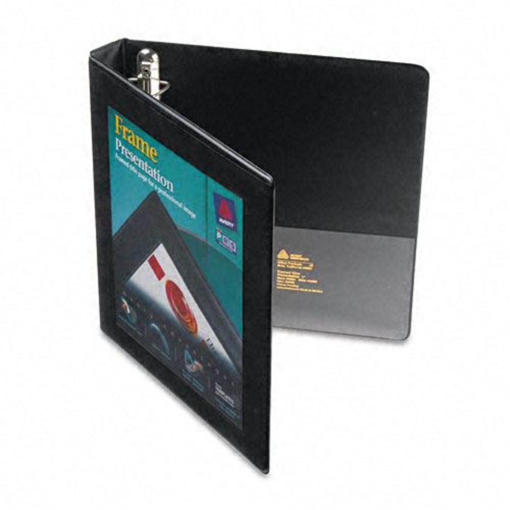 Framed View Binder with One Touch EZD Rings, 1" Capacity, Black