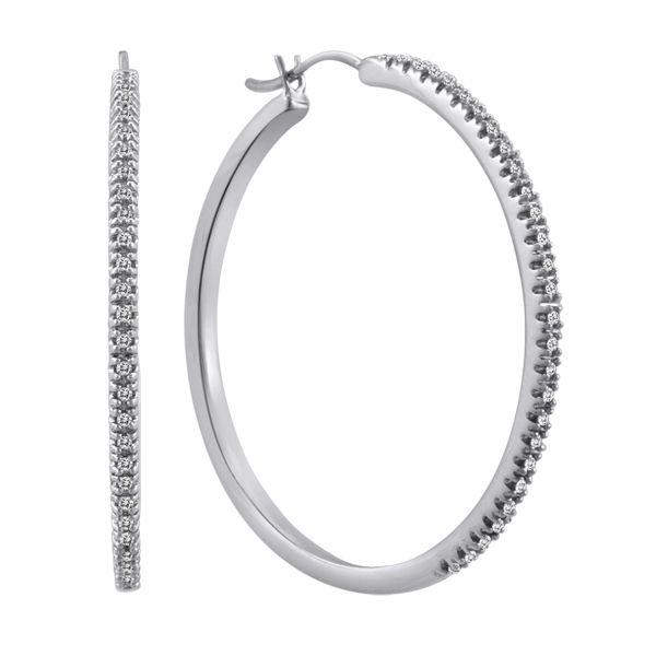 1/4 cttw Diamond Hoops Earrings at Sears.com