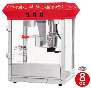 Great Northern Popcorn All Star GNP-850 8oz Red Popcorn Machine - 6129 All Star GNP-850 Red Top