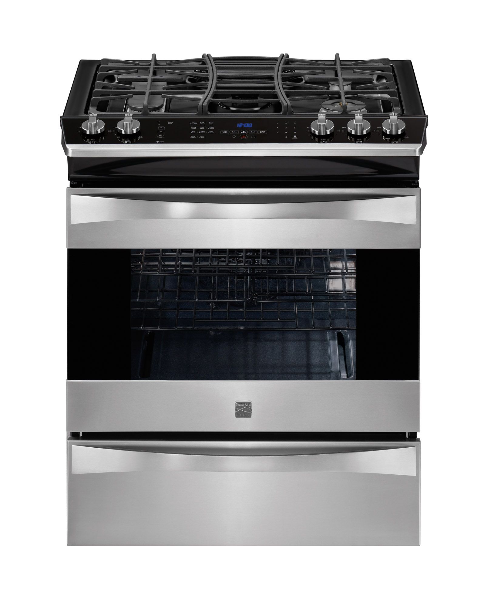 Kenmore Elite 30 Slide-In Gas Range Stainless Steel