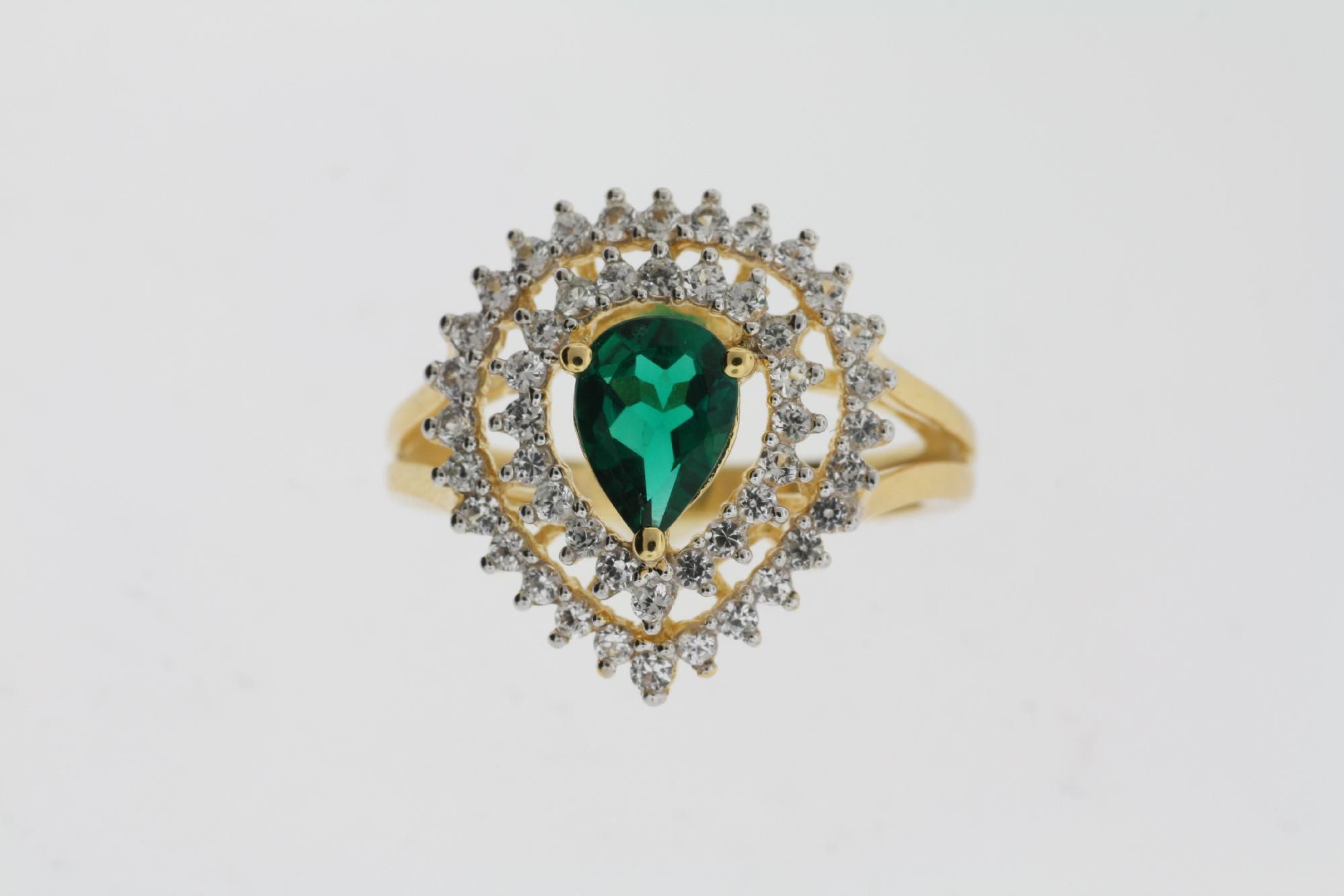 Lab Created Emerald Pear Ring at Sears.com