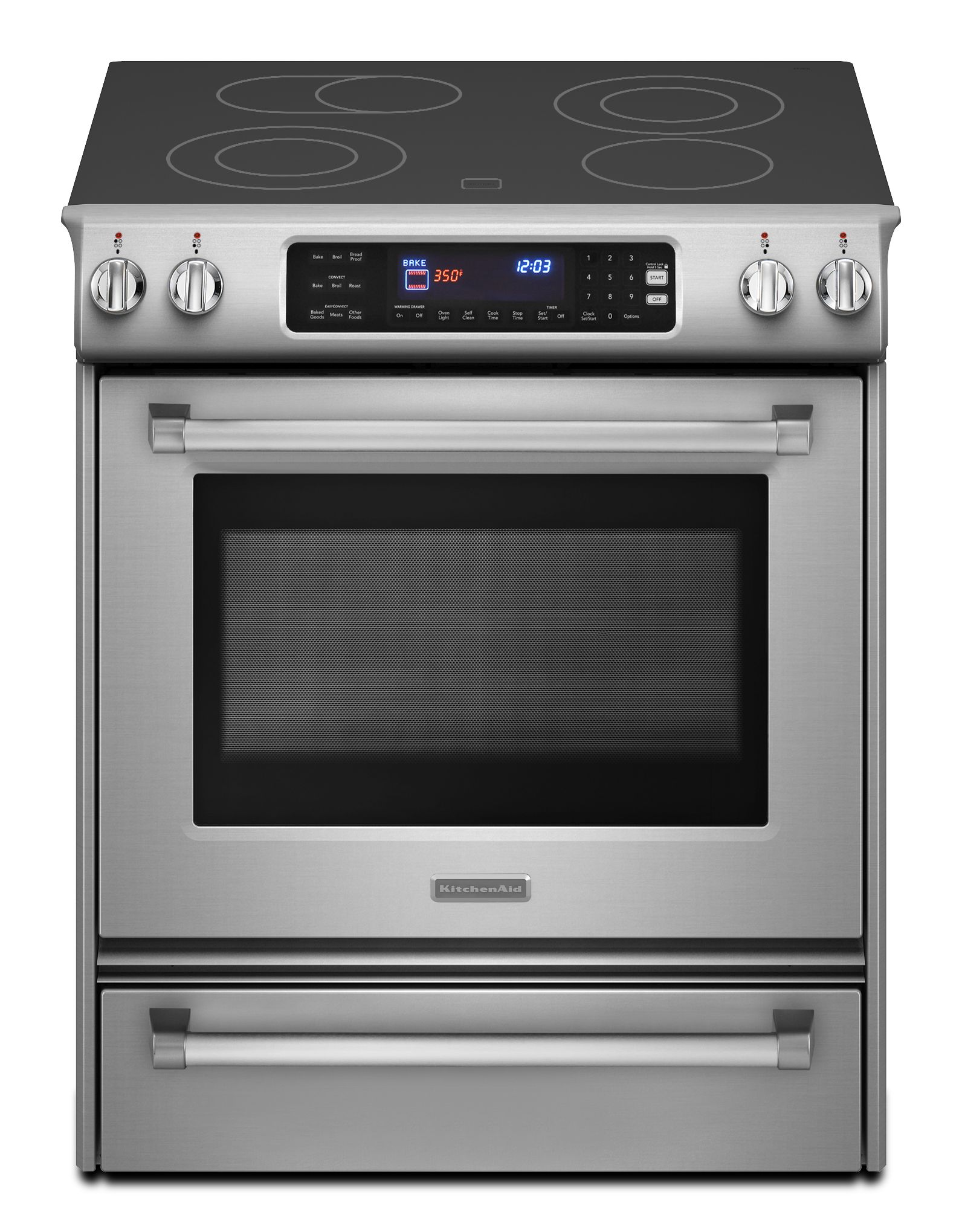 KitchenAid 30 Pro-Line Self-Clean Slide-In Electric Range Stainless Steel