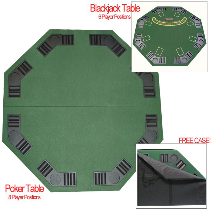 Deluxe Poker & Blackjack Table Top w/ Case