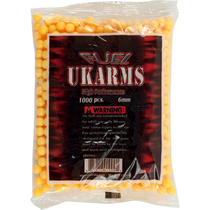 1000 UKARMS 6mm Airsoft 0.12g BBs - Yellow