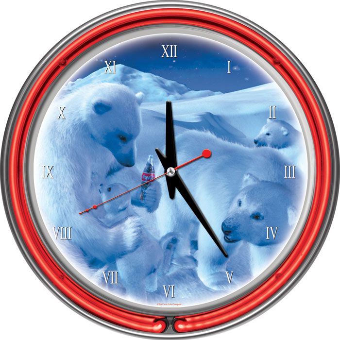 Trademark Coca-Cola Neon Clock - Polar Bears with Coke Bottle Nest at Kmart.com