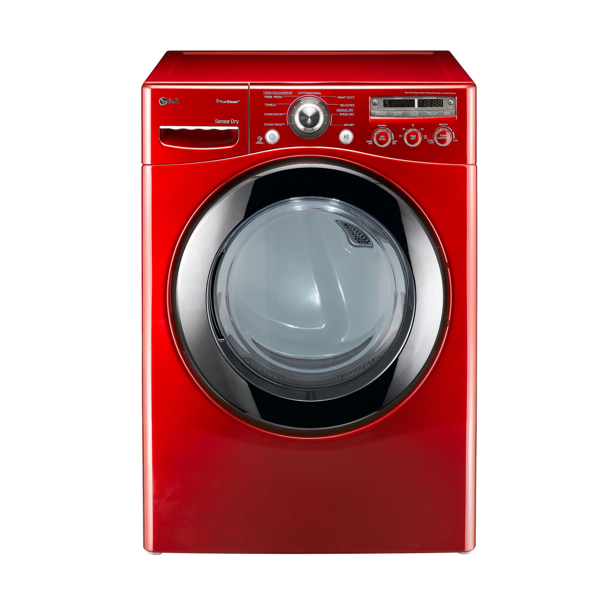 LG 7.3 cu. ft. Large Capacity, Stylish Gas SteamDryer - Red
