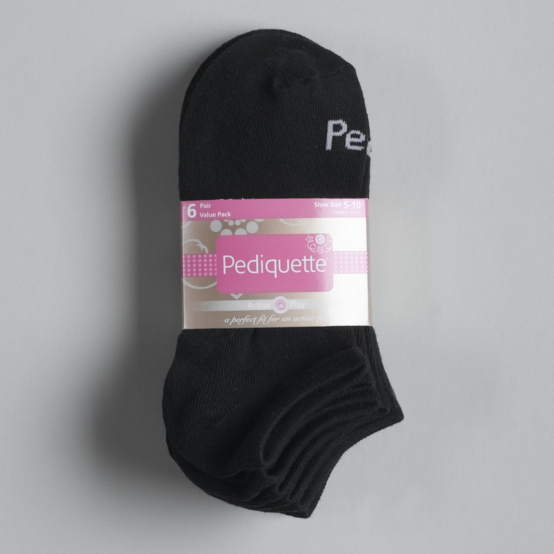 6 Pair Women's Low Cut Sport Socks                                                                                              