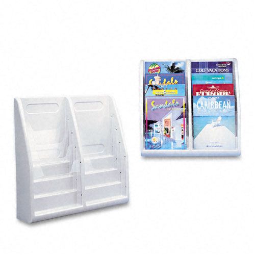 Deflect-O Eight-Pocket Literature Display Rack, Clear/Gray at Kmart.com