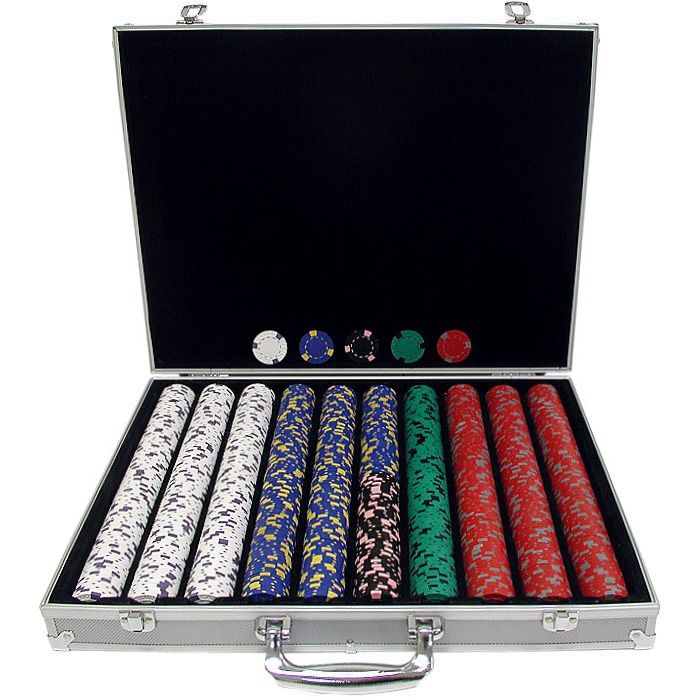 Trademark Poker 1000 13 gm Pro Clay Casino Chips w/ Aluminum Case