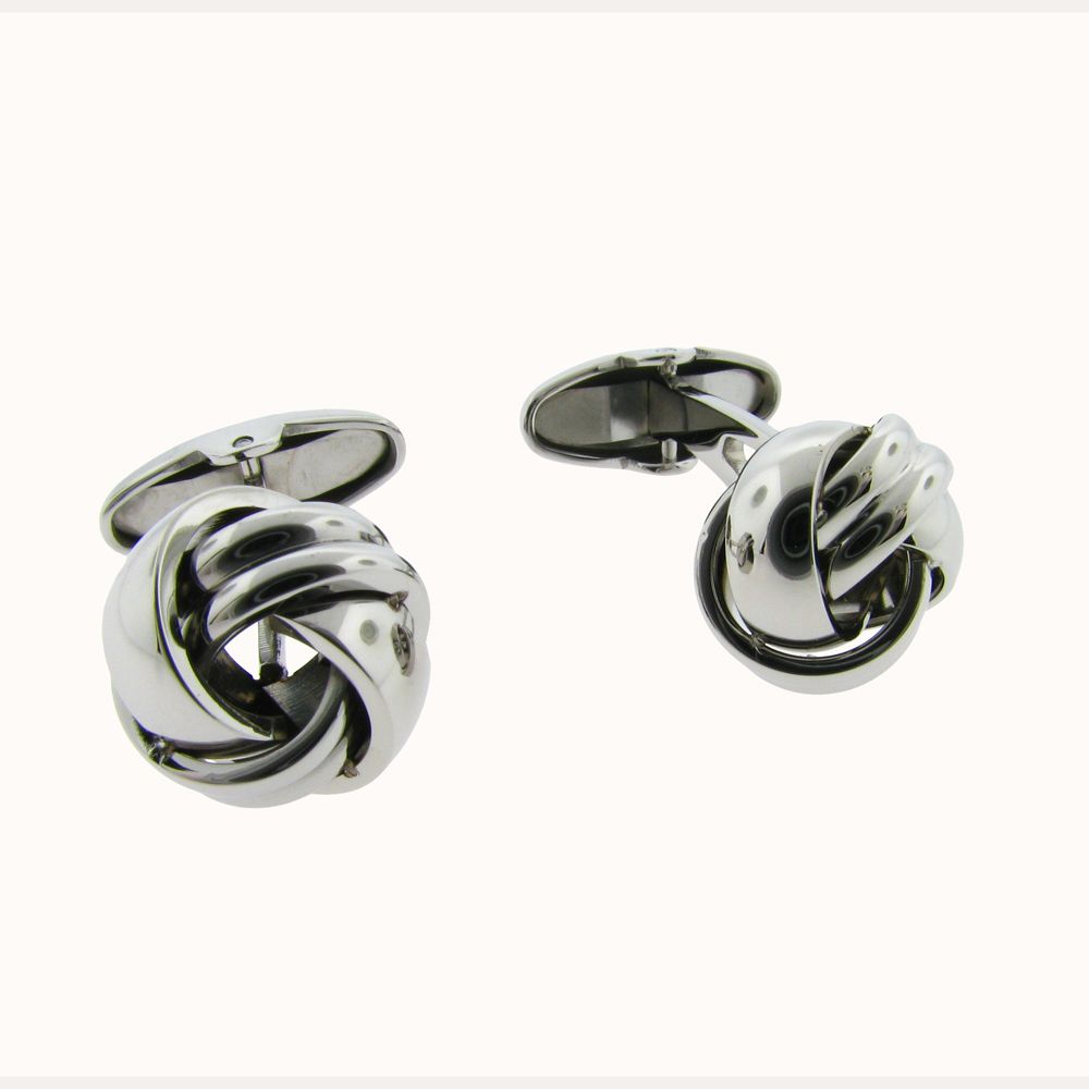 Men's Stainless Steel Knot Cuff Links