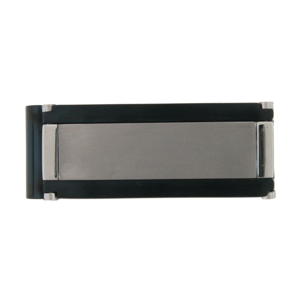 Mens Stainless Steel with Black Plating Money Clip