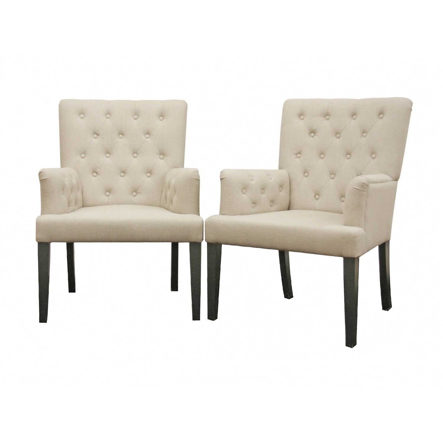 Baxton Solana Natural Beige Linen Modern Dining Chair (Set of 2) at Kmart.com