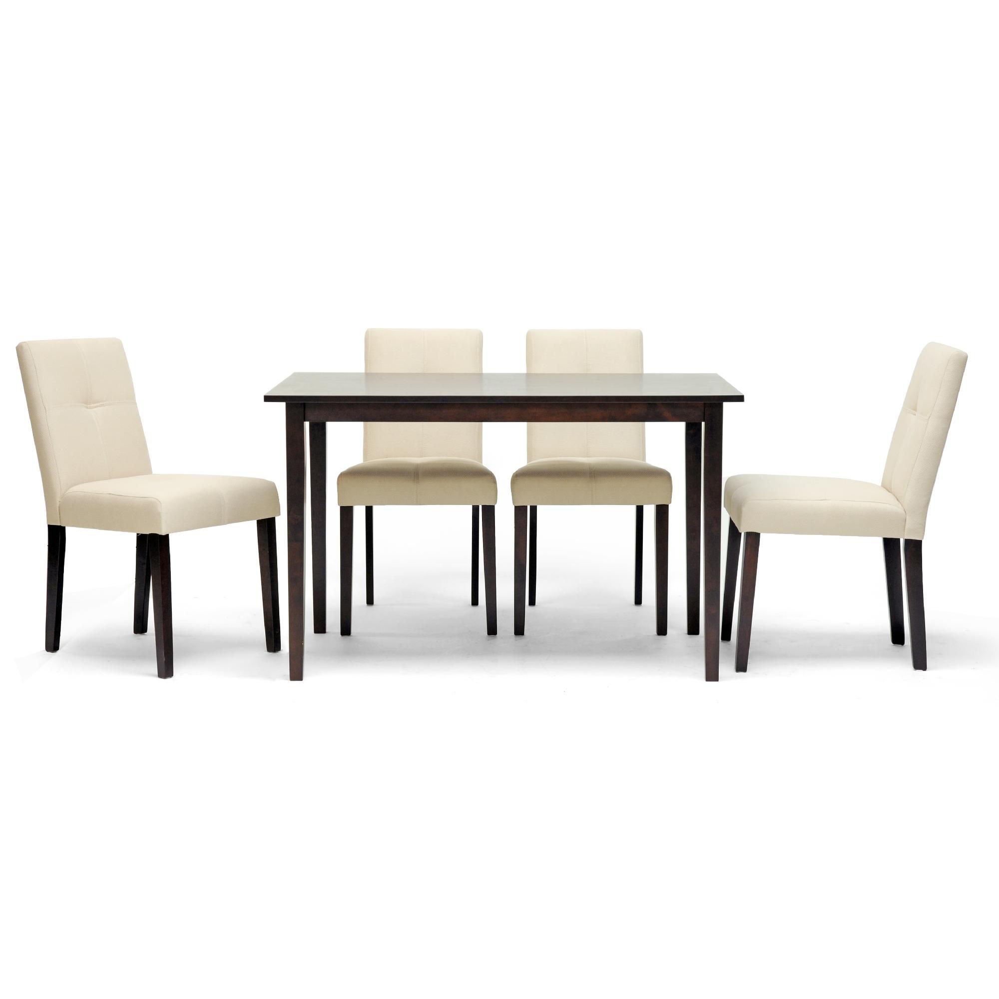 Baxton Elsa Brown Wood 5-Piece Modern Dining Set at Kmart.com