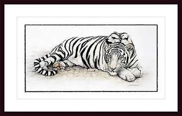 Siberian Tiger ,Framing: black wood, white matte at Kmart.com