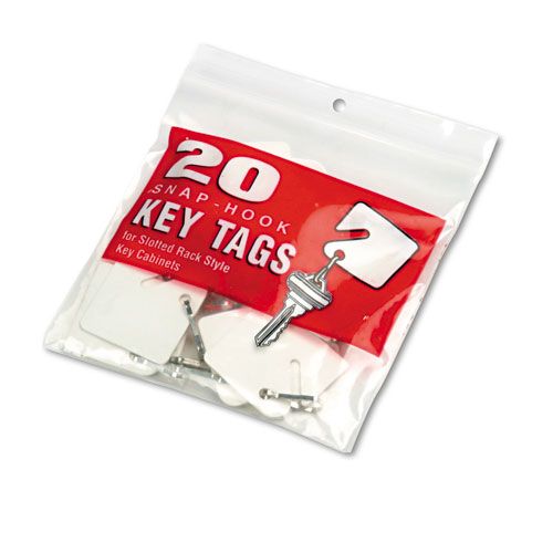 MMF Industries Slotted Rack Key Tags, Plastic, 1-1/2”h, White at Sears.com