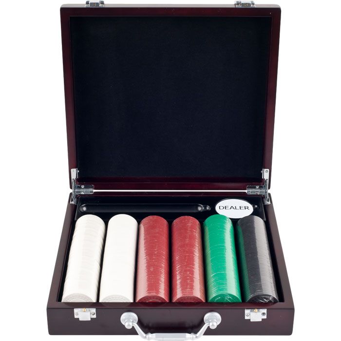 Trademark Poker 300 8.5g Super Diamond Poker Chips in Cigar Tray Chip Case at Kmart.com
